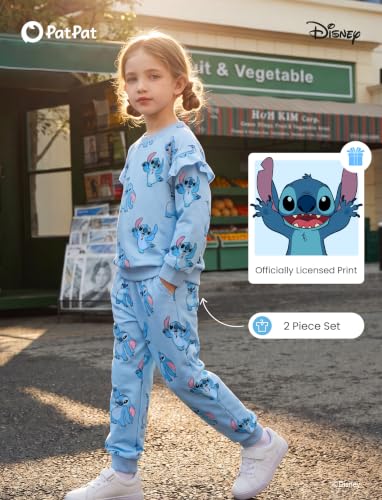 Image of Disney Outfits for Girls Long Sleeve Shirt Pocket Pant Toddler Sweatsuit