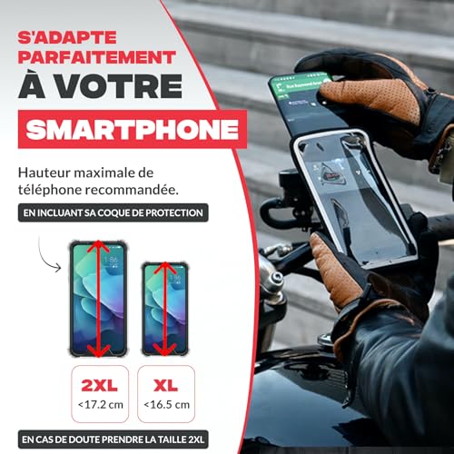 Shapeheart Support Téléphone pour Moto avec Pochette Magnétique Détachable – vue 5