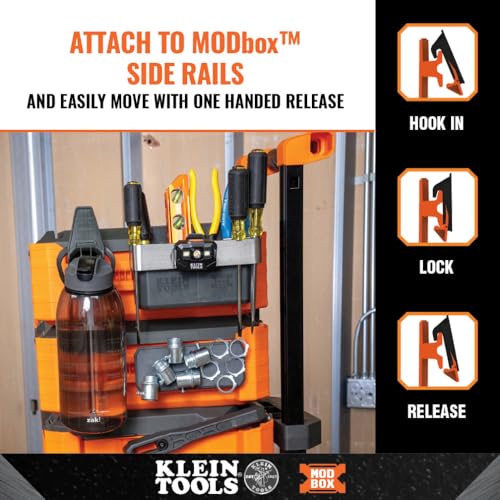 Klein Tools 54814MB MODbox Tool Carrier, Modular Tool Storage System Side Mounting Accessory, Easy One-Handed Attachment and Slim Profile - Image 4