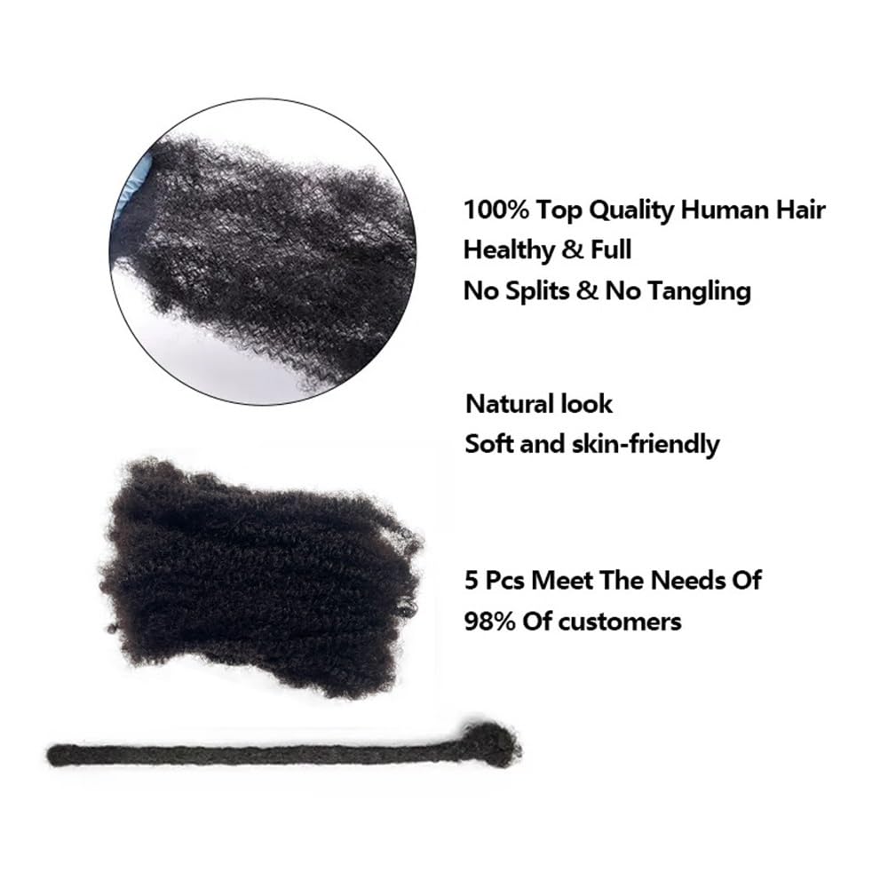 Täglicher Gebrauch 8 inch Afro Kinkys Bulk Human Hair 50g/Pack, for Mini Twists, Braiding, Micro Locs(4#)