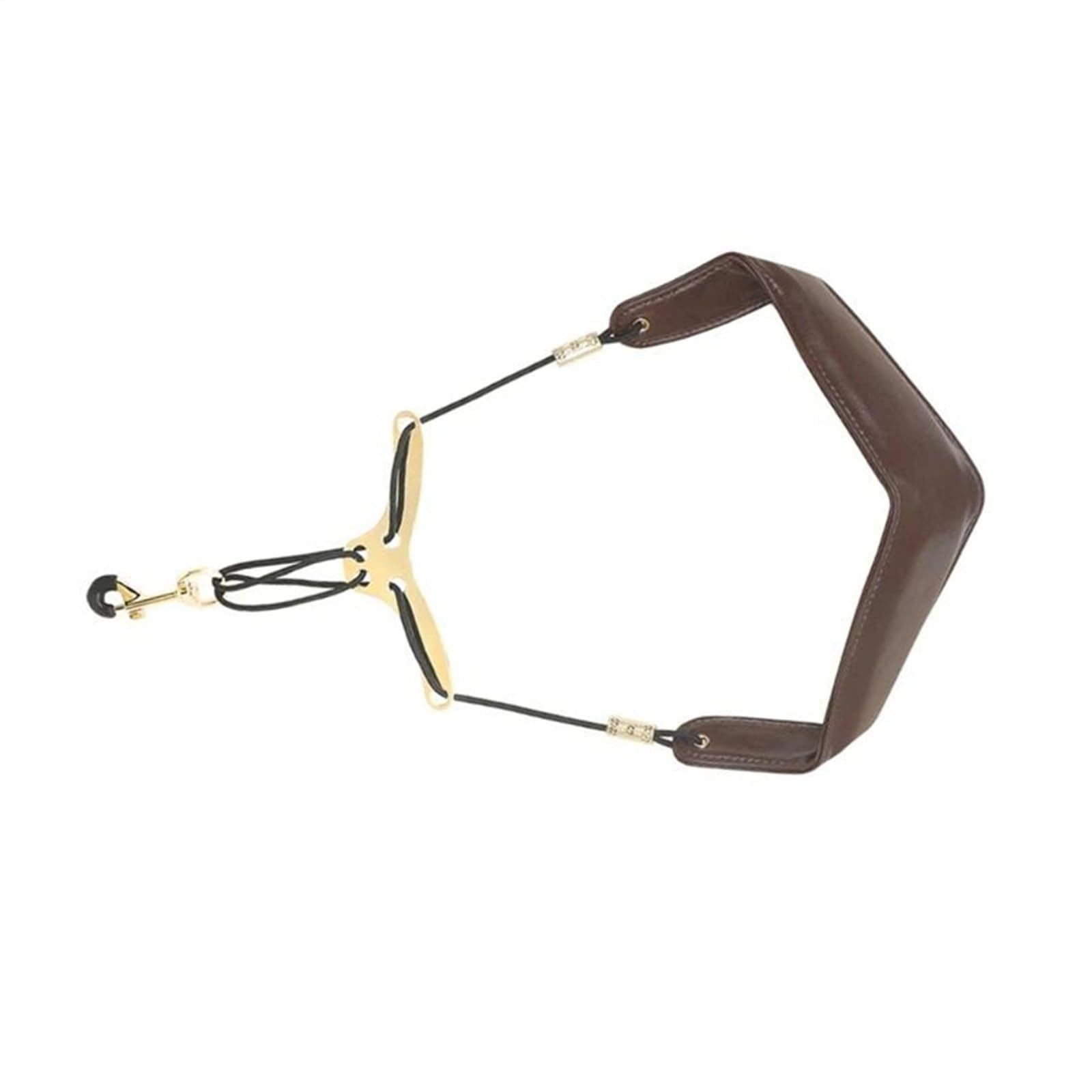 Pasek Na Szyję Do Saksofonu PU Skórzany Pasek Do Saksofonu Wyściełany Do Wysokich Instrumentów Saksofonowych Barytonu Altowego Akcesoria do Saksofonu Części (Color : Brown)