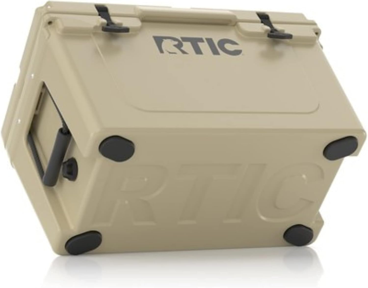 RTIC Hard Cooler, 45 qt, Tan, Ice Chest with Heavy Duty Rubber Latches, 3 Inch Insulated Walls : Sports & Outdoors
