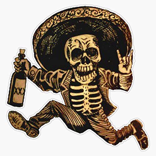 Cool Skleton Sticker Vinyl Waterproof Sticker Decal Car Laptop Wall Window Bumper Sticker 5