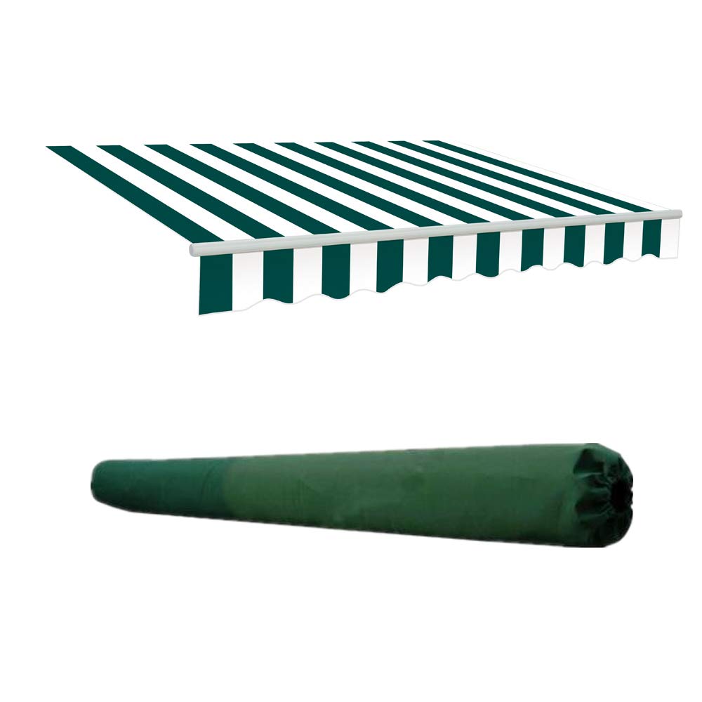 Green Bay 2.5 x 2m Green-White Replacement Awning Fabric With Rain Cover — image 1