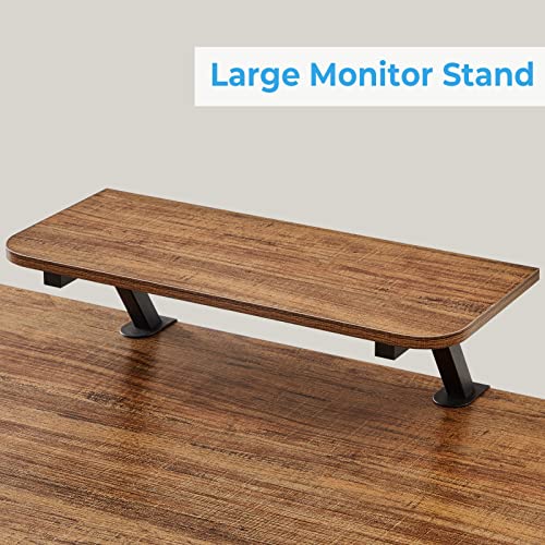 Greenforest L Shaped Computer Desk Reversible Corner Computer Desk 58 Inch With Large Monitor Stand And Cpu Stand, Home Office Study Writing Desk Workstation, Space Saving, Walnut #TOP3