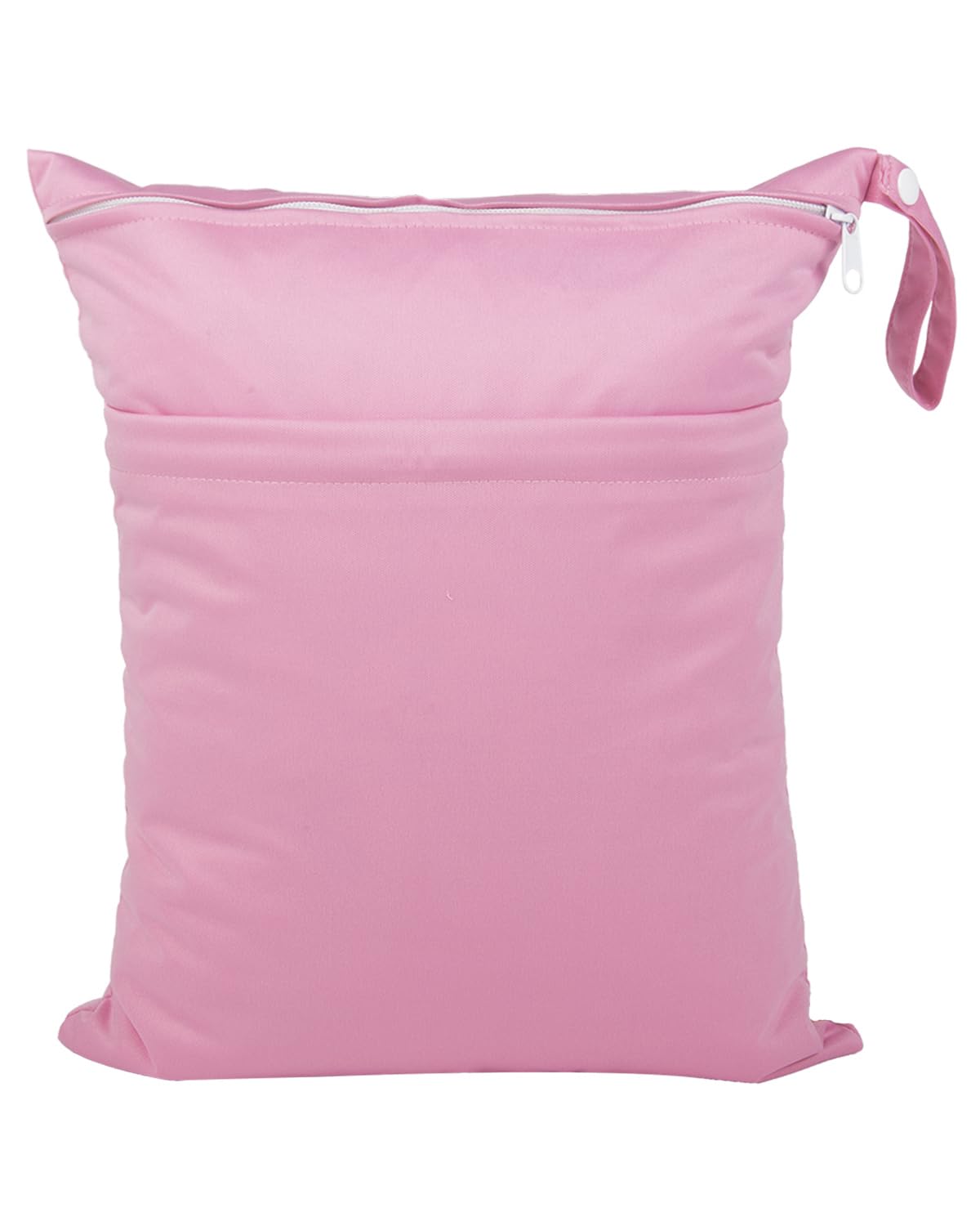 babeine Wet Dry Bag for Baby Cloth Diapers, Waterproof Reusable with Two Zippered Pockets Travel Beach Pool Soiled Baby Items Yoga Gym Bag for