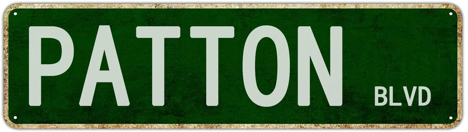 Patton BLVD Retro Tin Signs Aluminum Metal Sign Gift for Home Living Room Garden Wall Yard Coffee Decor 4x16 Inch