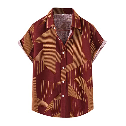 EMAlusher Camicia estiva da uomo, alla moda, per