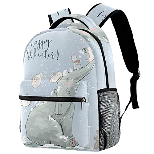 Sac à dos pour ordinateur portable à grande capacité et fermeture éclair robuste motif bleu