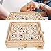 Gioco Del Labirinto In Legno Con Due Biglie D'Acciaio, Gioco Di Palline Di Legno Labirinto Gioco Intagliato A Mano Giocattolo In Legno Per Puzzle A Labirinto Giocattolo Di Cannone In Legno