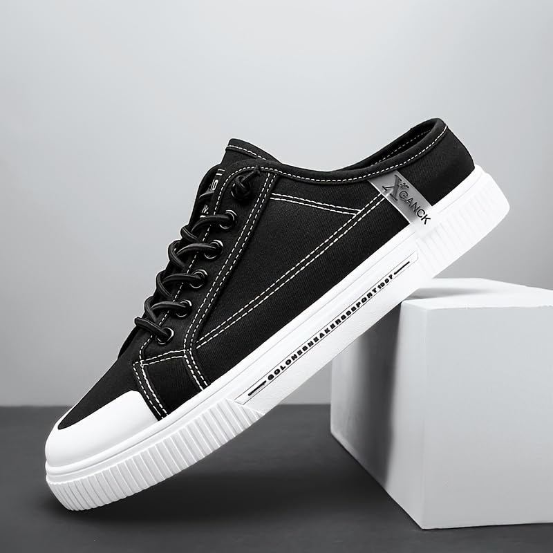 Breathable Men's Flat Canvas Sport Shoes - Comfortable and Lightweight Casual Shoes Suitable for Both Home and Travel, Suitable for Spring/Summer Seasons.2