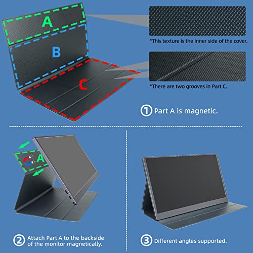 Portable Monitor 4K - 15.6Inch Uhd 3840×2160 100% Srgb Usb-C Mini Hdmi External Second Monitor Portable Ips Screen Computer Display With Speakers For Laptop Macbook Switch Ps5/4 Xbox #TOP4