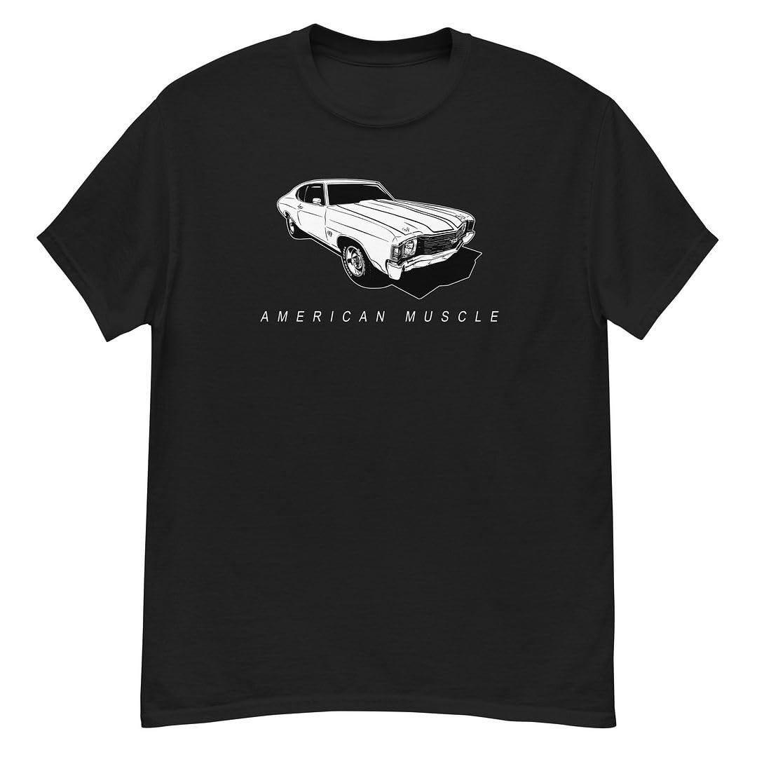 Aggressive Thread 1972 Chevelle - American Muscle Car T-Shirt Black