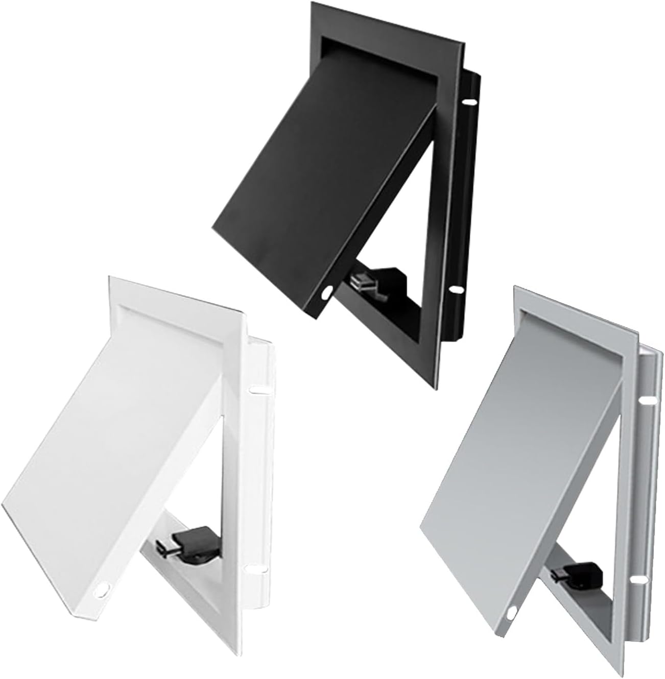 Galvanized Baked Paint Access Panel with Magnetic Switch, Inspection Door Black Profile-Embedded, Aluminum Frame Wall/Ceiling Inspection Door (Black, 20x20cm)(Black,20x25cm)