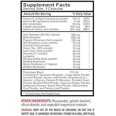 nettle extract for prostate - PROSTATE SUPPORT PILLS - nettle extract for hair, saw palmetto, stinging nettle root extract capsules, saw palmetto, stinging nettle leaf, saw palmetto root 1Bot 60Caps