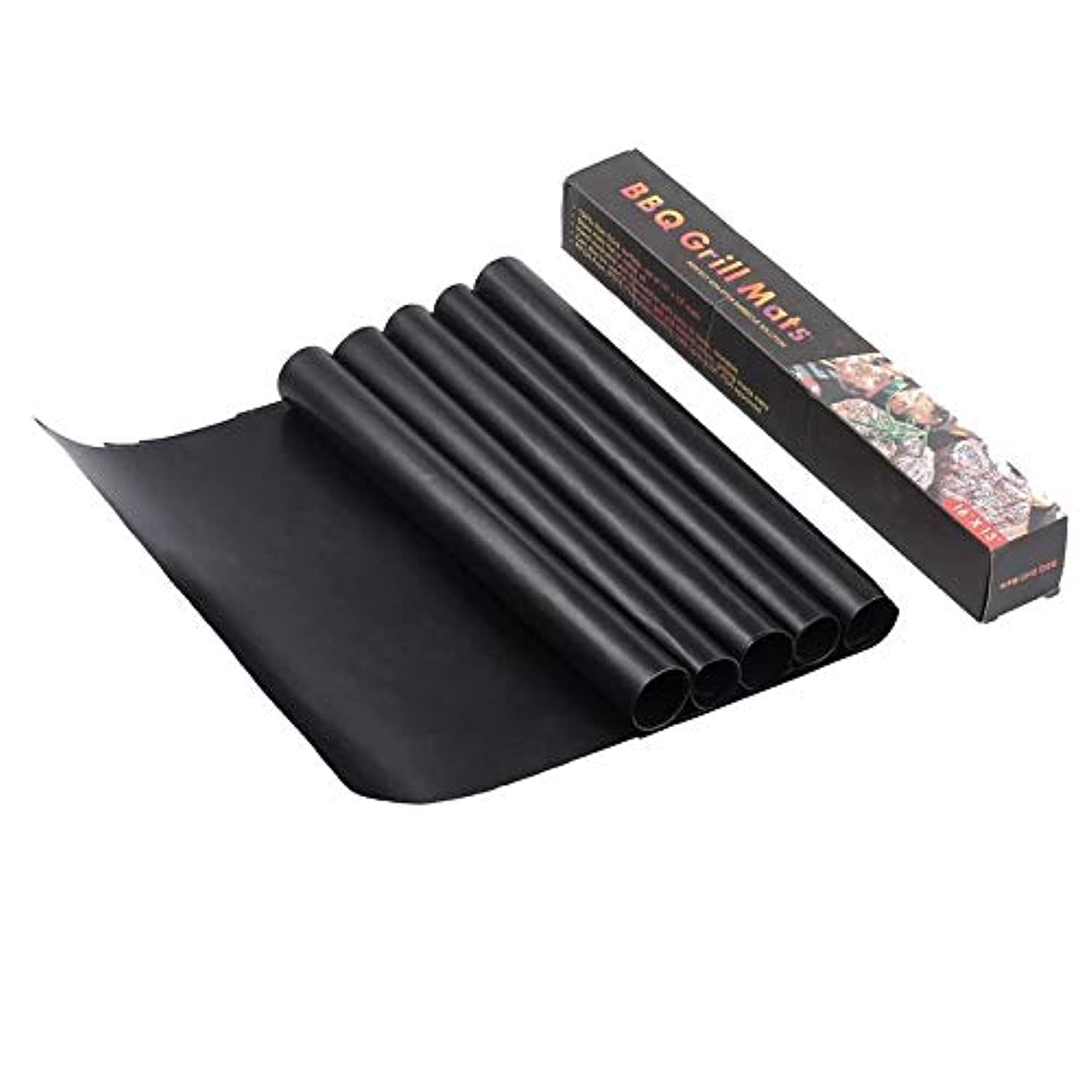 5pcs Non-Stick Reusable BBQ Grill Mat Pad Outdoor Picnic Cooking Barbecue Tool