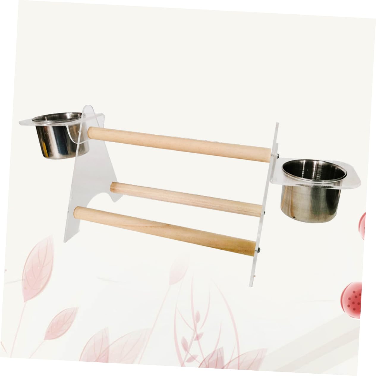 Hohopeti Accesorios para Loros Loro Suministros Percha De Acrílico Perca De Pájaro Tazón De Loro Alimentador De Aves Birdemia Percha De Pájaro Loro Juguetes Bambú Escritorio