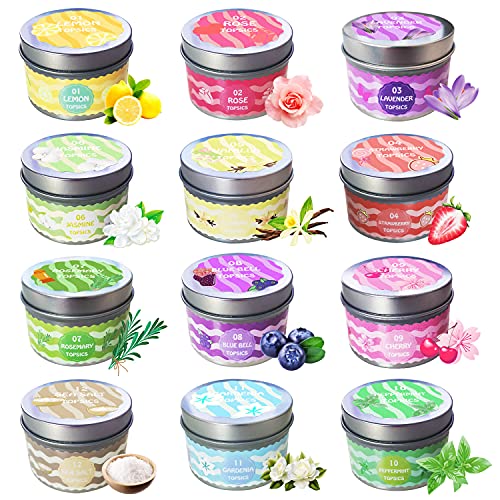 12 Stück Duftkerzen Geschenkset, Topsics 3.2OZ Duftkerze Set für...