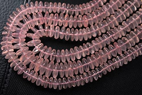 Quartz rose rondelles 7mm de qualité pour fabriquer vos bijoux en pierres naturelles