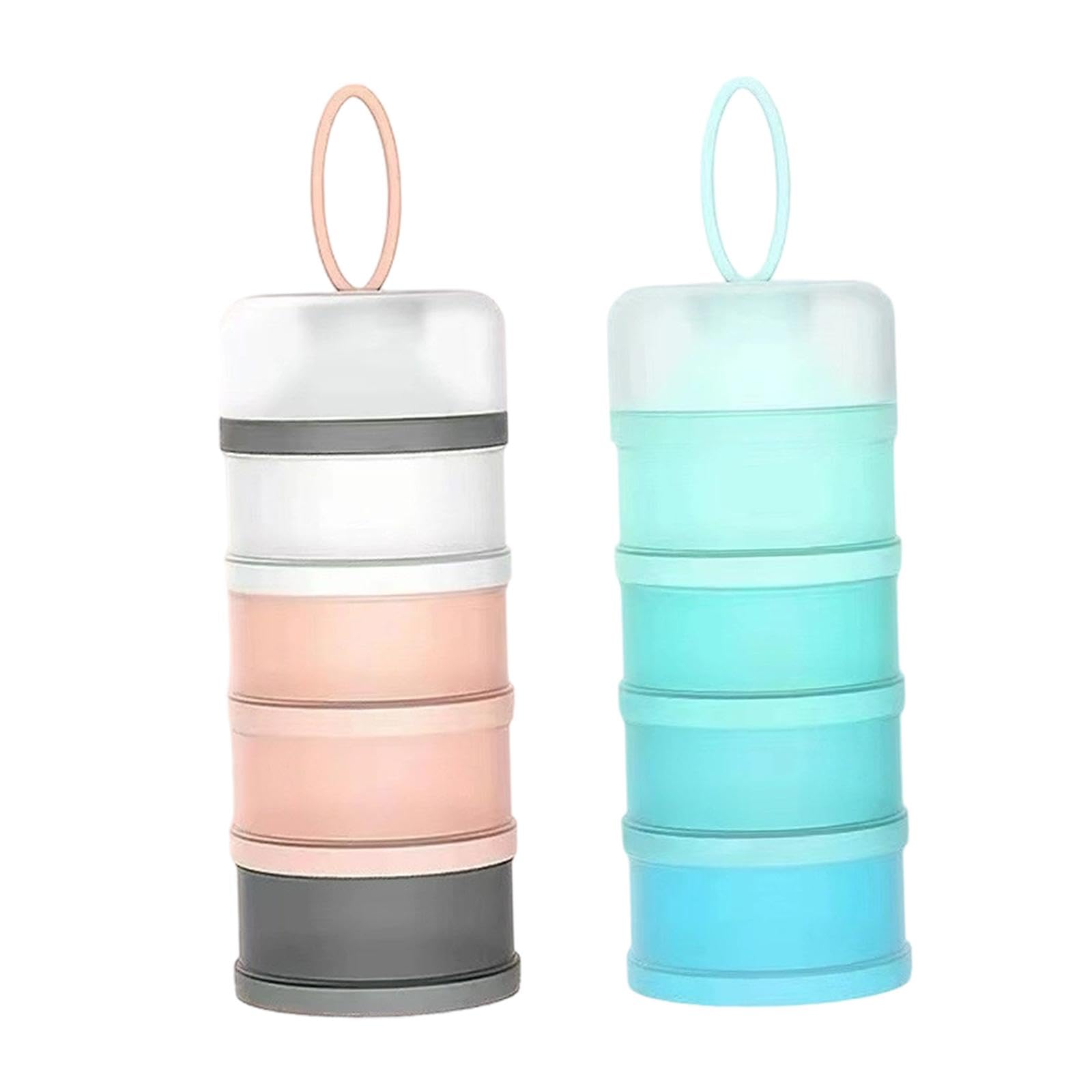 2Pcs Protein Powder Containers 4 Compartments Portable for Travel Sports Gym-image-38