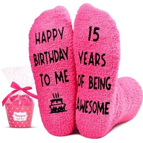 HAPPYPOP 15th Birthday Socks for Girls
