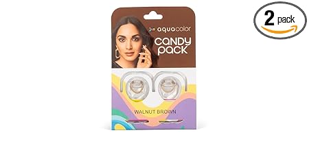Aquacolor Walnut Brown Candy Pack Zero Power Colored Lenses (2 Lens/Box)
