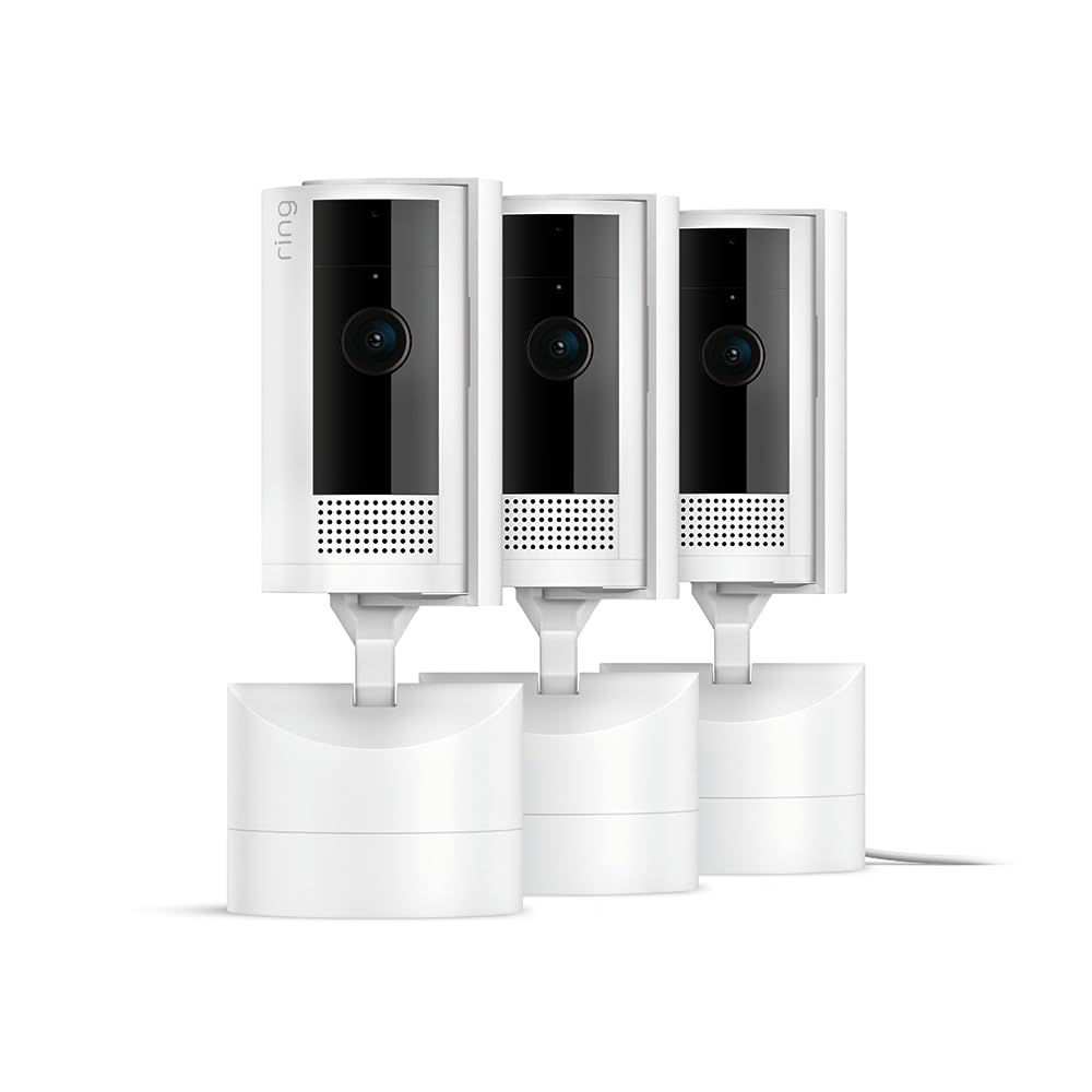 Ring Pan-Tilt Indoor Cam | See all around with 360° pan coverage, HD video, plus Two-Way Talk (2024 release) | 3-Pack, White