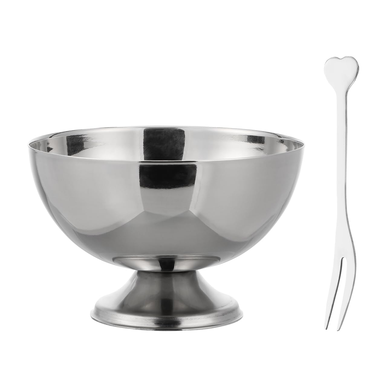 STOBAZA 2Pcs Stainless Steel Ice Cream Bowls With 2 Ethiopia