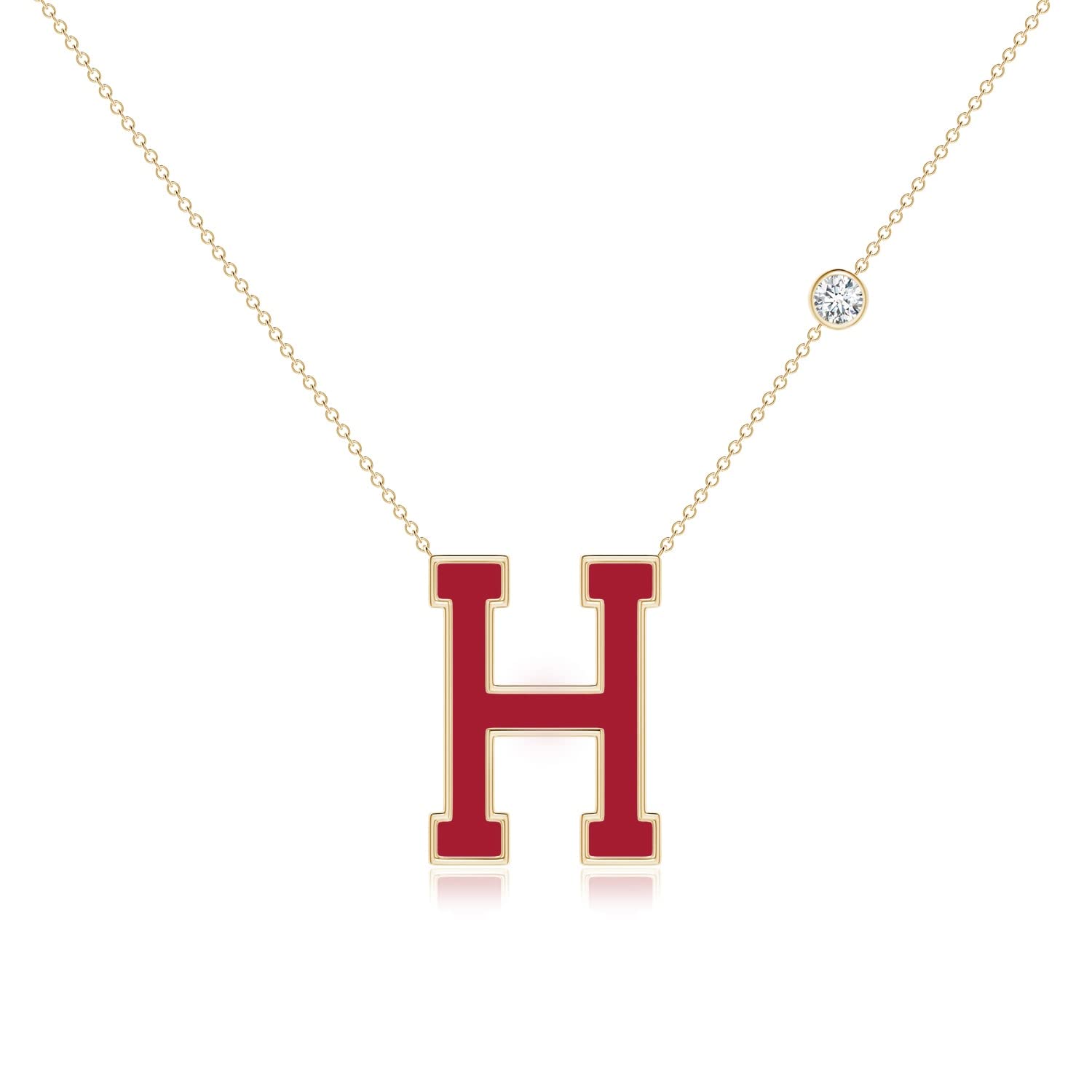Officially Licensed by Harvard University - Harvard University Pendant with Bezel-Set Diamond