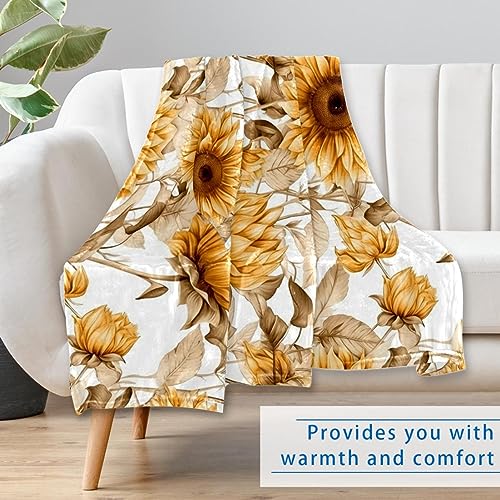 Couverture chaude de tournesol aquarelle pour instaurer un cocon de douceur