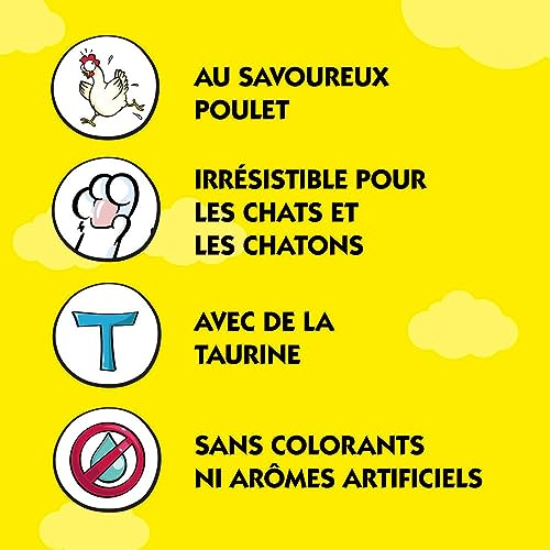 Catisfactions Creamy Friandises pour Chat – Goût Poulet – Récompenses pour Chats Adultes et Chatons – Pack de 4 sachets de 10 g (Lot de 11) – Image 4