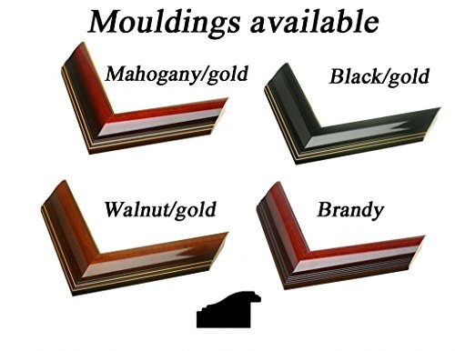 3art Diploma Frame 8.5x11 WALNUT/BLUE (CUSTOMIZABLE)