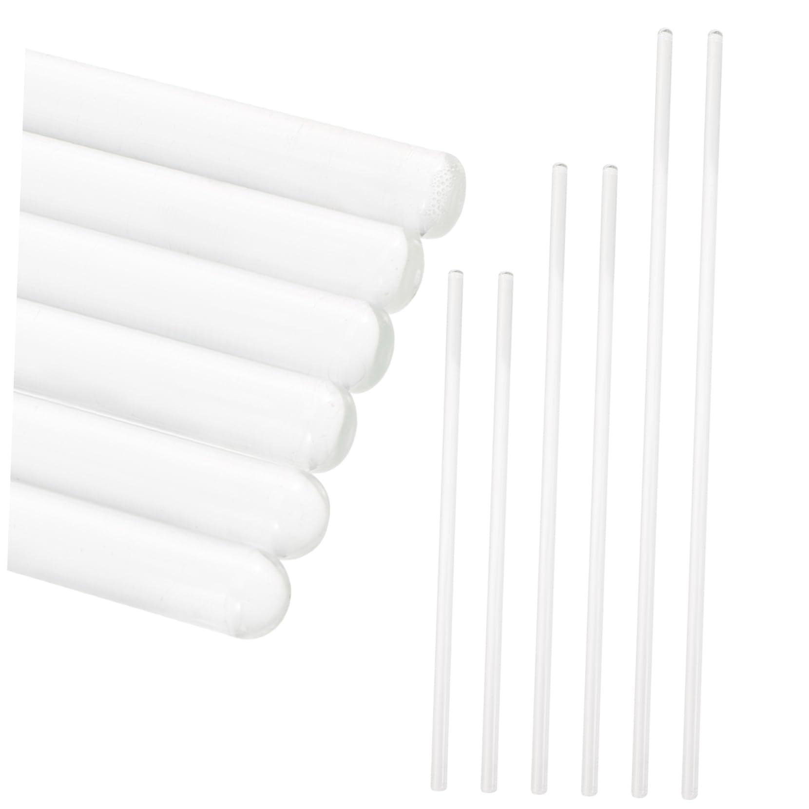 OUNONA 6pcs Stirring Sticks Glass Stir Rod with Both Ends Round Science Stir Rod Glass Stir Sticks for Labs