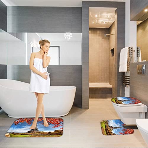 Badematten Set 3D 40x60 Eiffelturm absorbierend 3-teiliges Badezimmerteppich-Set maschinenwaschbare weich badteppich… – Bild 6