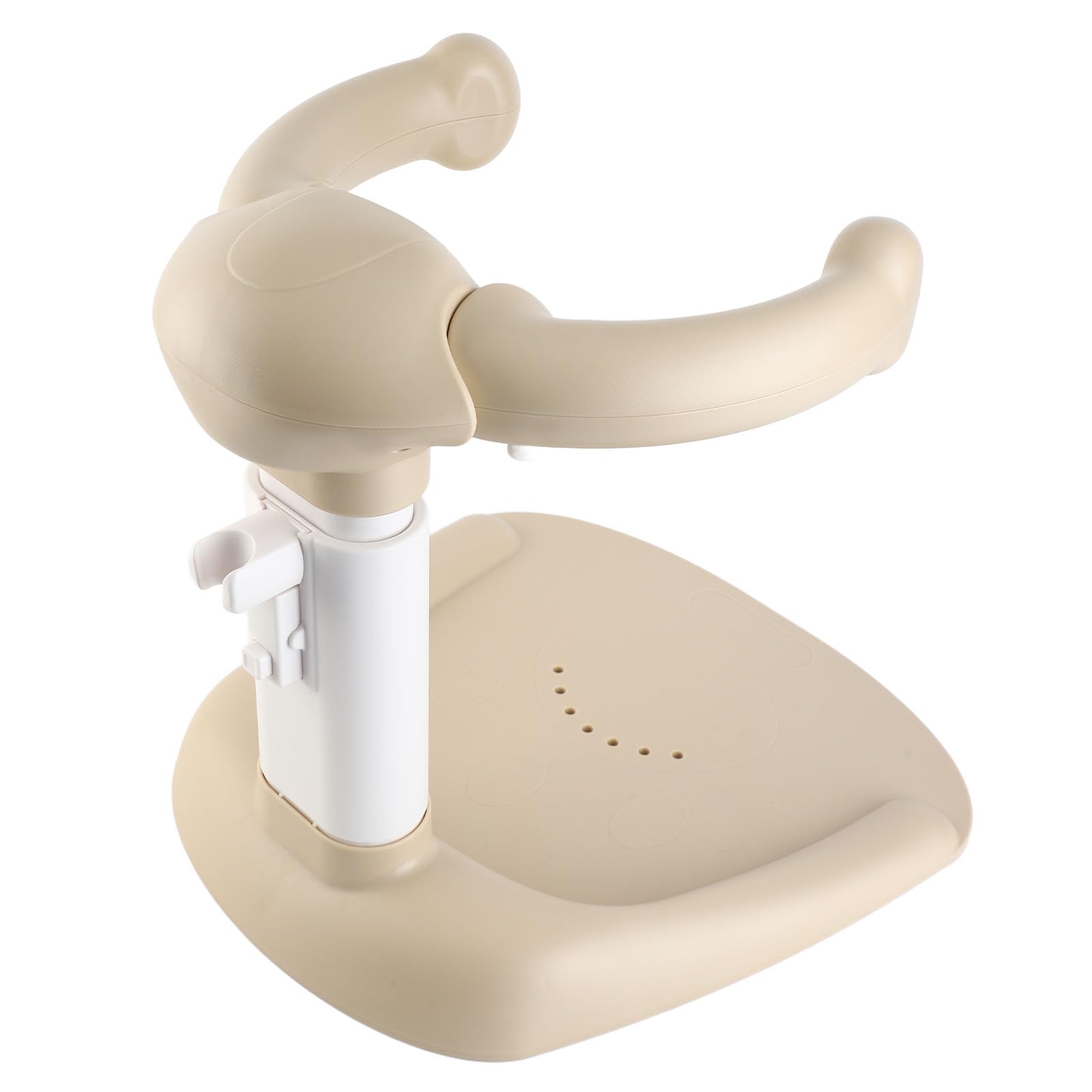 Torre de Baño Baby Hug, Ajustable de PP Engrosada para Soporte de Baño para Niños Pequeños en Color Caqui