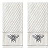 SKL Home Farmhouse Bee Hand Towel Set White 16×25