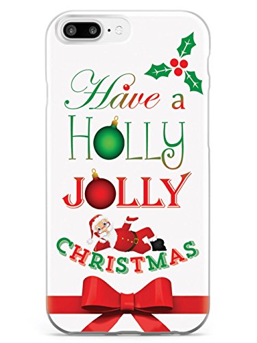 Inspired Cases - 3D Textured Iphone 8 Plus Case - Rubber Bumper Cover - Protective Phone Case For Apple Iphone 8 Plus - Have A Holly Jolly Christmas #TOP13