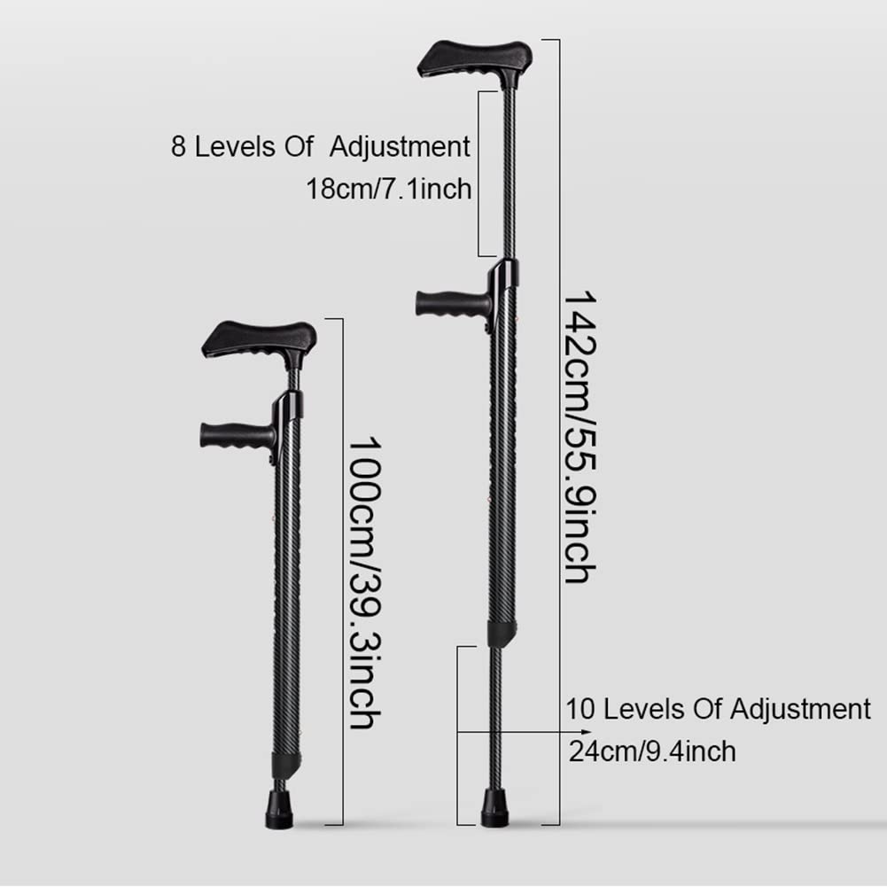 YRYRYW Muletas de Aluminio para Axilas para Adultos, bastón Regulable para Lesiones o Soporte quirúrgico, con Reflector y Mango cómodo Household faucets