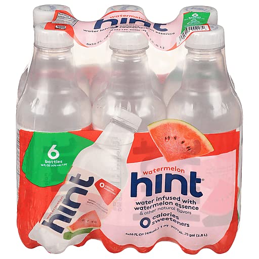 Hint Water Watermelon (Pack of 6) 16 Ounce Bottles Pure