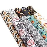 David accessories Halloween Pumpkin Printed Leather Sheets Fabric Canvas Back 9Pcs 8
