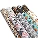 David accessories Halloween Pumpkin Printed Leather Sheets Fabric Canvas Back 9Pcs 8" x 13" (20cm x 34cm) for Making Bags Crafting DIY Sewing Festival Decor (Halloween Pattern B)
