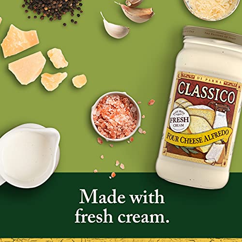 Image of Classico Four Cheese Alfredo Pasta Sauce (15 oz Jar) (Pack of 3)