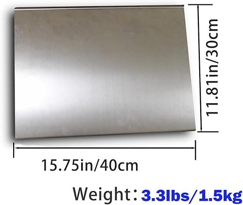 Miniatura 2 de Tablas de cortar de acero inoxidable 304 de 3.1 libras para cocina, borde plegable Doule, tablas de cortar grandes de acero inoxidable para carne,