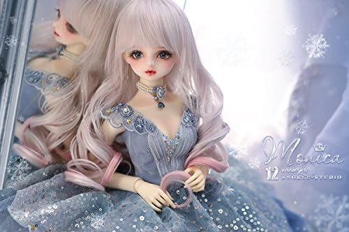 Amazon Asdoll 球体関節人形 3分女ドール人形 1 3bjdドール モニカ 12周年記念限定 ヘッド ボディー ボディーメイク 顔メイク Dl微透明雪スキン01 人形 ドール おもちゃ