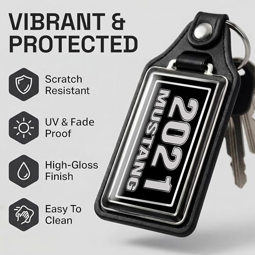 Image of Brotherhood Car Key Chain for Mustang - Classic Models Keychain for Men and Women Gift Key Ring