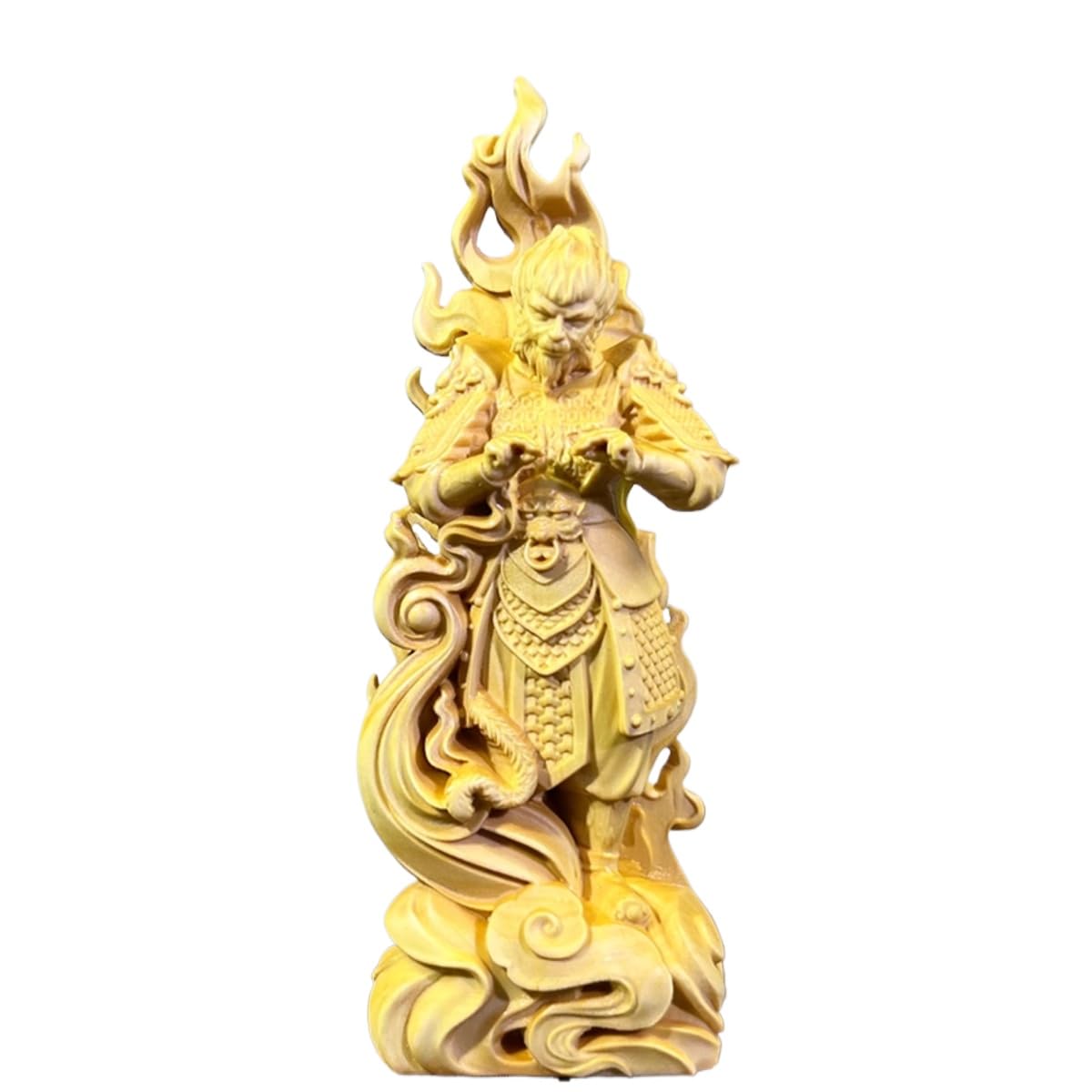 AOTTSD Wooden Sun Wukong Statue, Black Myth Qitian Dasheng
