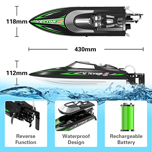 Volantexrc Brushless Rc Boats For Adults, 30+Mph Fast Remote Control Boat With Rechargeable Batteries For Lakes, 2.4 Ghz High Speed Rc Boat For Adults And Kids Gifts For Boys Girls (797-4 Brushless) #TOP7