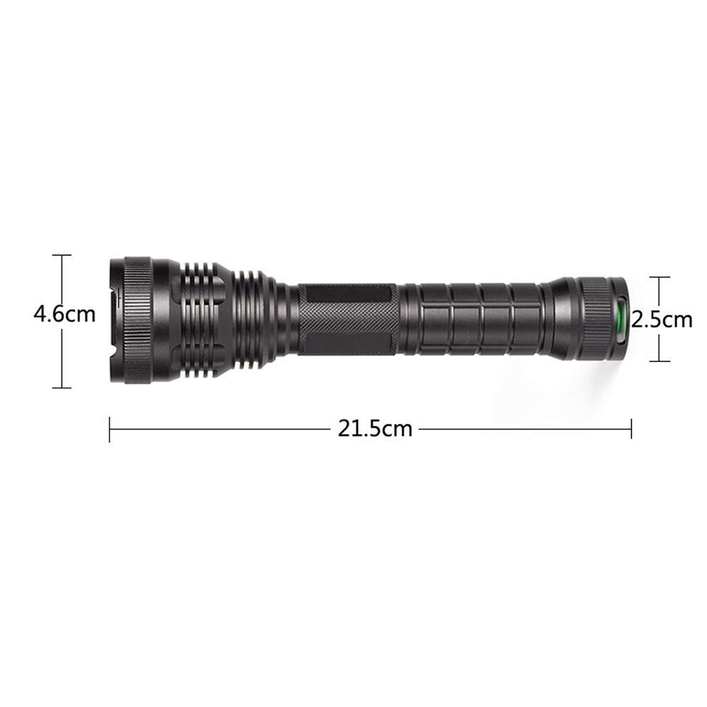 HMTE Torcia LED Lanterna 3 * 50 Torcia Lanterna Caccia Lampada Impermeabile Torcia Esterna 26650, Torce (B)