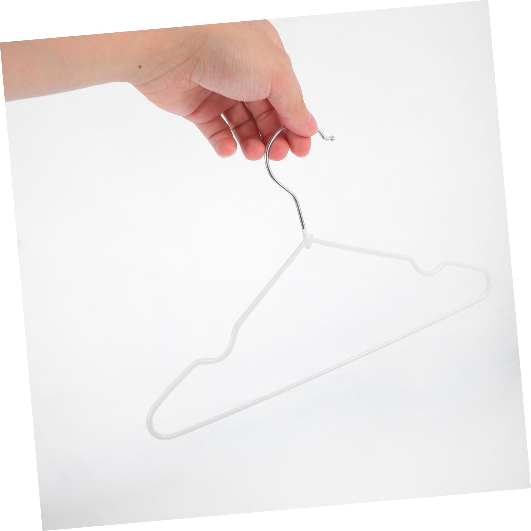 CHILDWEET 20pcs Children Hanger Nursery Clothes Hangers Scarf Hanger Pant Hangers Hangers for Closet Clothes Racks Trouser Hangers Coat Hangers White PVC Dipped Plastic