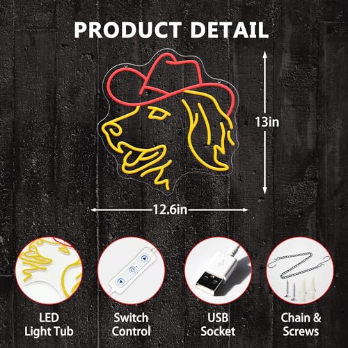 Image of Golden Retriever Neon Signs, Dimmable Dog Neon Light for Wall Decor, Cute Animal with Hat LED Sign for Bedroom Home Man Cave Pet Shop Decor, USB Powered, Birthday Party Christmas Gifts for Pet Dog Lovers